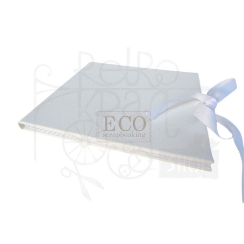 Album harmonijka 155x155mm biały w okładce z wiązaniem Eco Scrapbooking