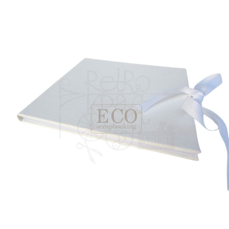 Album harmonijka 155x155mm biały w okładce z wiązaniem Eco Scrapbooking