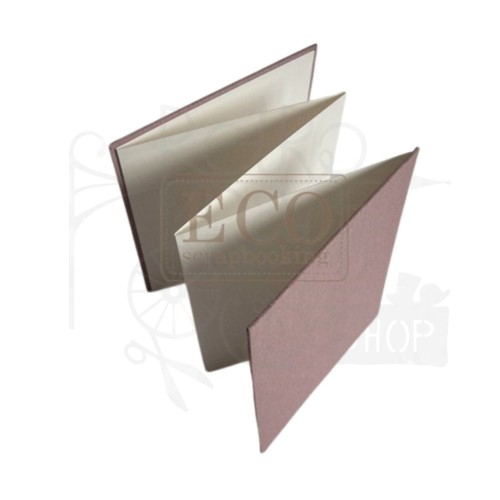 Album harmonijka 140x190mm kremowa z liliową okładką Eco Scrapbooking