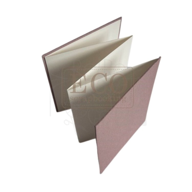Album harmonijka 140x190mm kremowa z liliową okładką Eco Scrapbooking