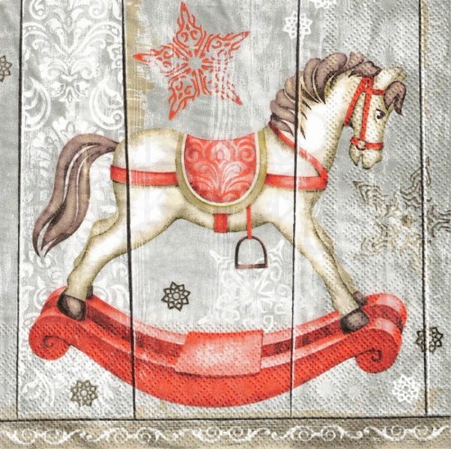 Serwetka 33x33 - Konik na biegunach 2