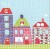 Serwetka 33x33 - Funtown - kolorowe domki
