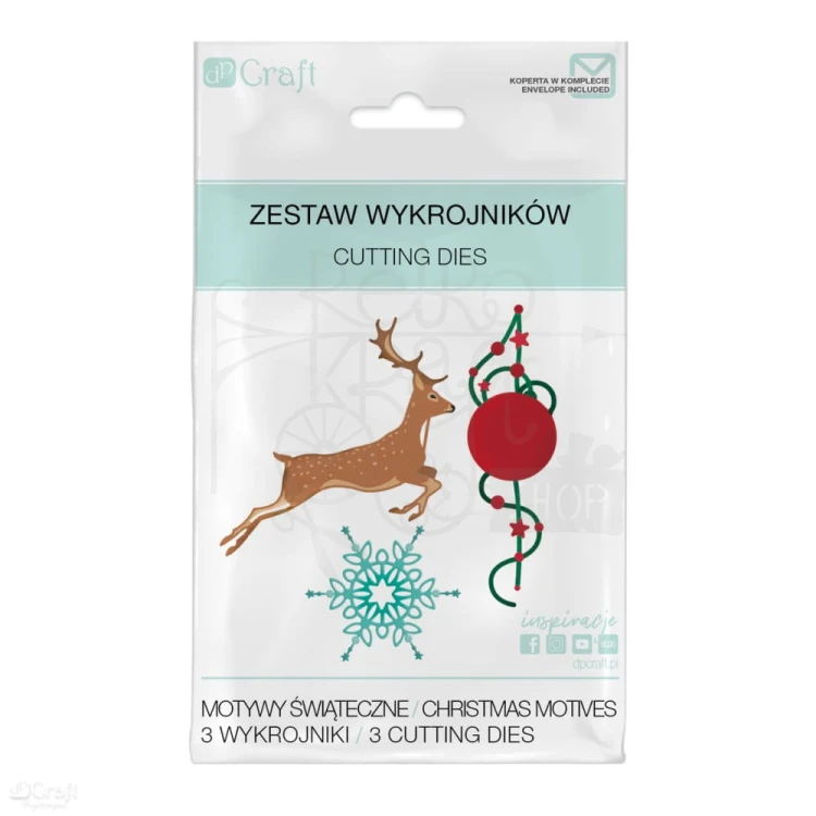 Zestaw wykrojników Motywy świąteczne 3szt JCMA-203 dpCraft