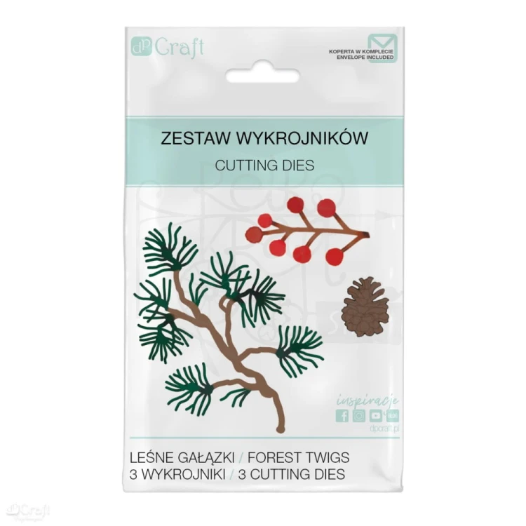 Zestaw wykrojników Leśne gałązki 3szt JCMA-199 dpCraft