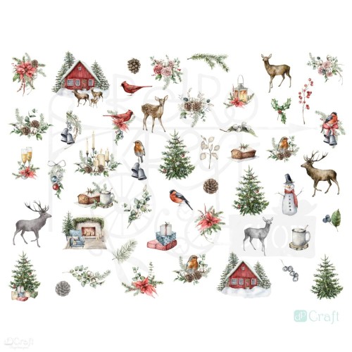 Kształty papierowe die-cuts Lovable Christmas 45szt. CEOZ-182 dpCraft