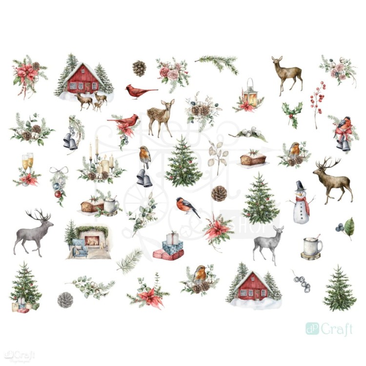 Kształty papierowe die-cuts Lovable Christmas 45szt. CEOZ-182 dpCraft