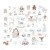 Kształty papierowe die-cuts Frosty Pastels 45szt. CEOZ-158 dpCraft