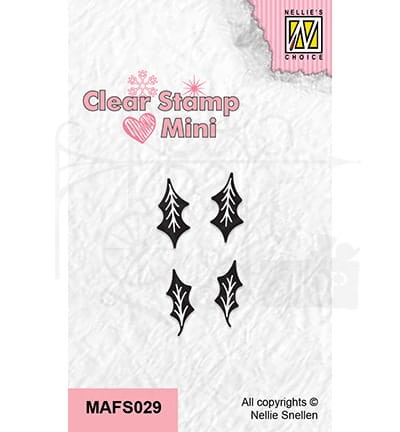 Stempel akrylowy Listki ostrokrzewu MAFS029 Nellie's Choice