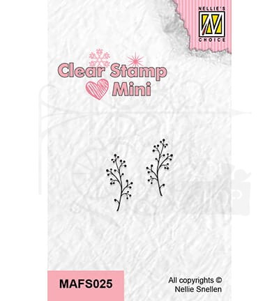 Stempel akrylowy Gałązki z jagodami MAFS025 Nellie's Choice