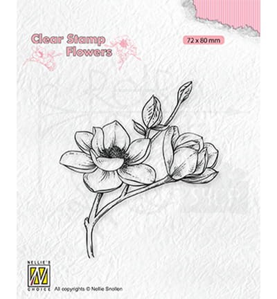 Stempel akrylowy Kwitnąca magnolia FLO028 Nellie's Choice