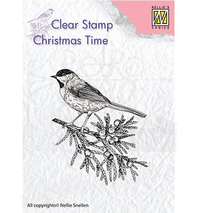 Stempel akrylowy Ptaszek na gałązce CT023 Nellie's Choice