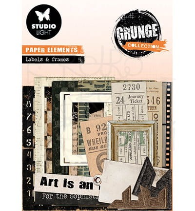 Kształty papierowe die-cuts Grunge Collection - Tickets Labels &amp; Frames 53 elementy SL-GR-PE05 StudioLight
