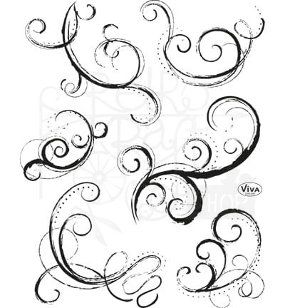 Stempel akrylowy Swirls II Ornamenty Wirki 400314900 ViVa Decor
