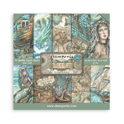 Zestaw papierów 20x20 Songs of the Sea SBBS90 Stamperia