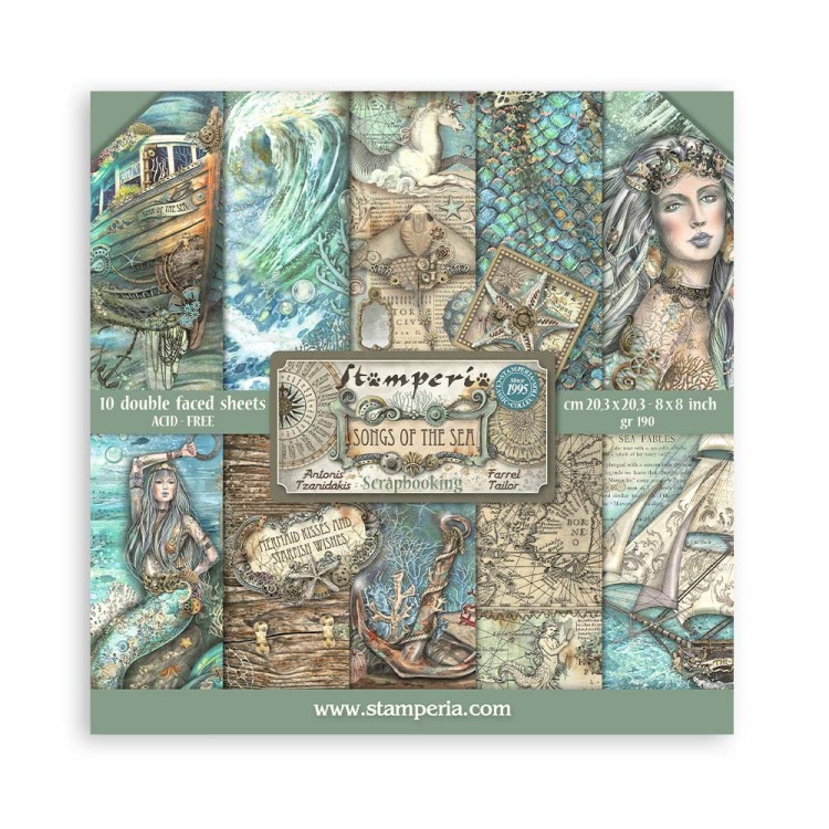 Zestaw papierów 20x20 Songs of the Sea SBBS90 Stamperia