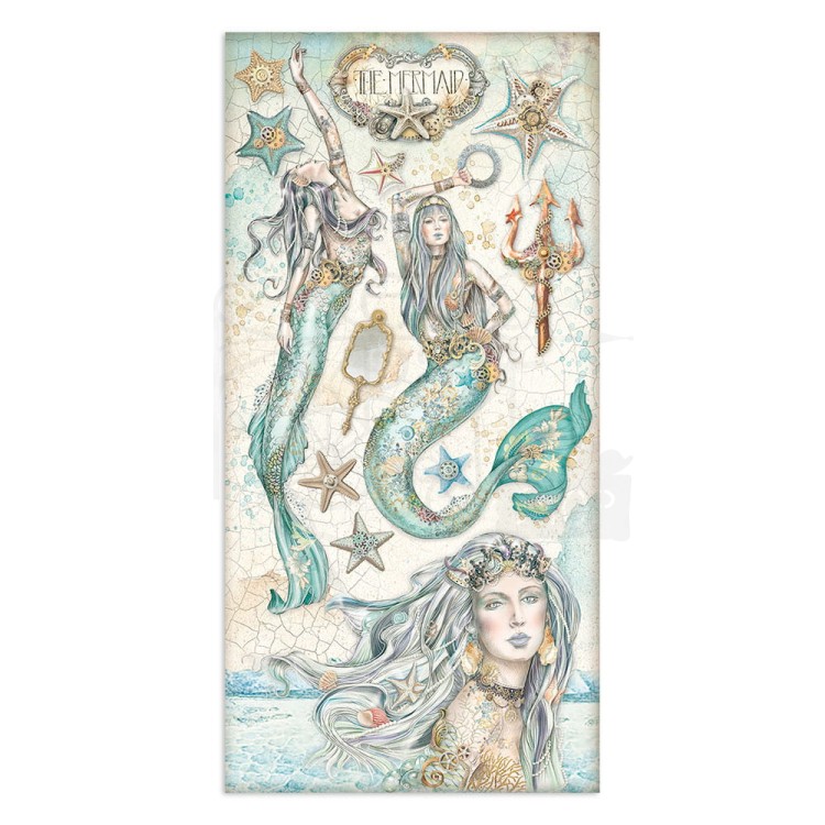 Zestaw papierów 15x30 elementy do wycięcia Songs of the Sea SBBV25 Stamperia