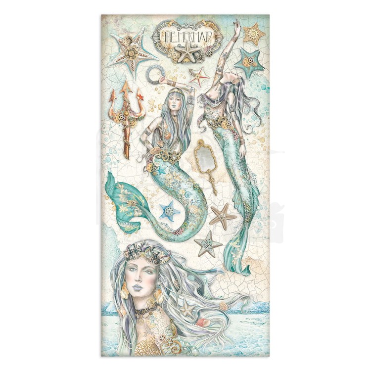 Zestaw papierów 15x30 elementy do wycięcia Songs of the Sea SBBV25 Stamperia