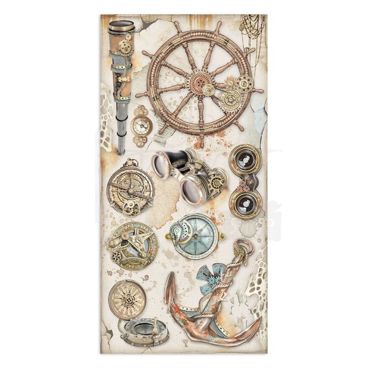 Zestaw papierów 15x30 elementy do wycięcia Songs of the Sea SBBV25 Stamperia