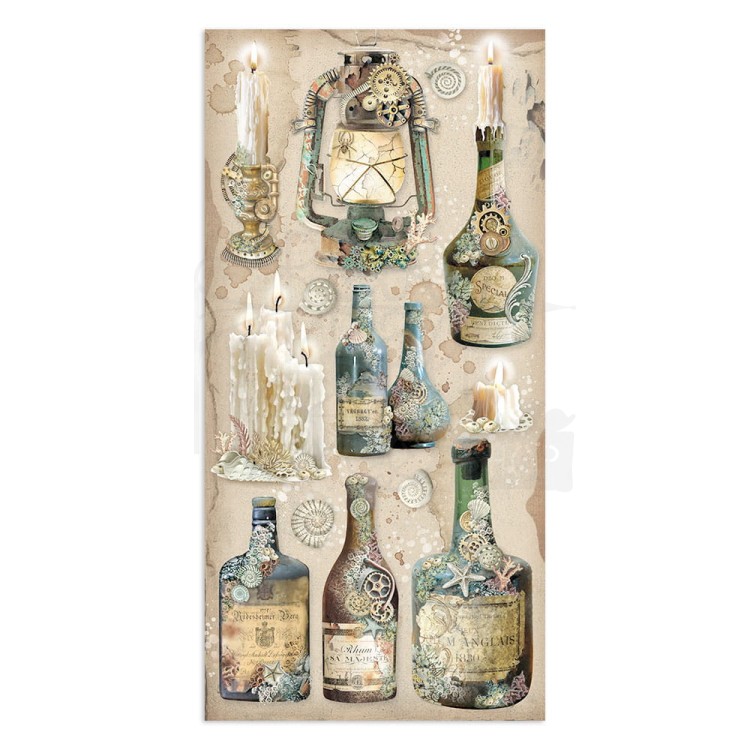 Zestaw papierów 15x30 elementy do wycięcia Songs of the Sea SBBV25 Stamperia