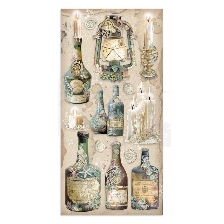 Zestaw papierów 15x30 elementy do wycięcia Songs of the Sea SBBV25 Stamperia