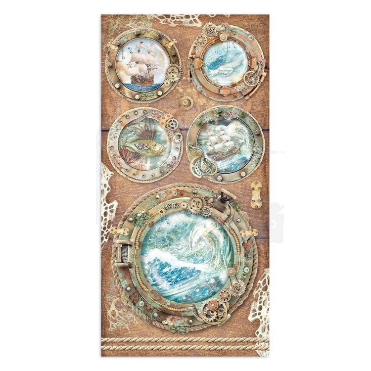 Zestaw papierów 15x30 elementy do wycięcia Songs of the Sea SBBV25 Stamperia