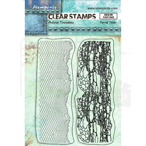 Stempel akrylowy 14x18cm Songs of the Sea 2 Bordery WTK184 Stamperia