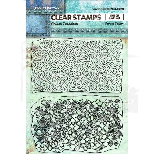 Stempel akrylowy 14x18cm Songs of the Sea 2 Tekstury WTK183 Stamperia