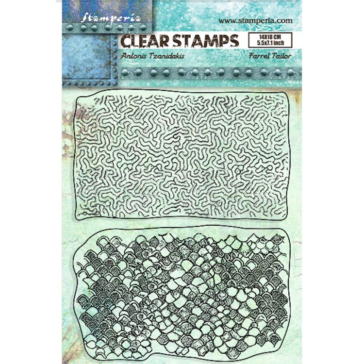 Stempel akrylowy 14x18cm Songs of the Sea 2 Tekstury WTK183 Stamperia