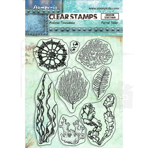 Stempel akrylowy 14x18cm Songs of the Sea Koralowce WTK182 Stamperia