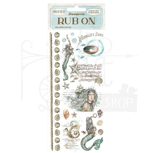 Rub-on transfer 10x21.6cm Songs of the Sea Syrena DFLRB51 Stamperia
