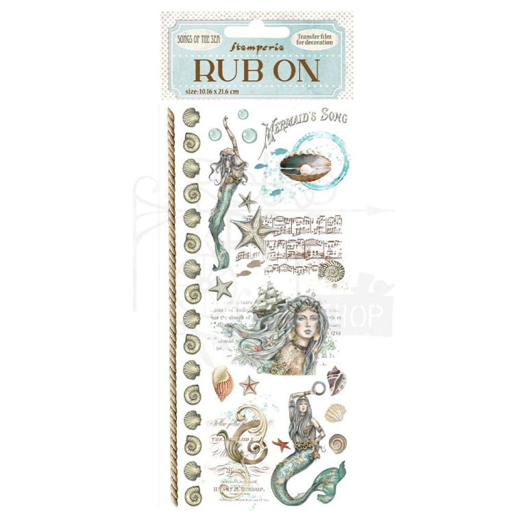 Rub-on transfer 10x21.6cm Songs of the Sea Syrena DFLRB51 Stamperia