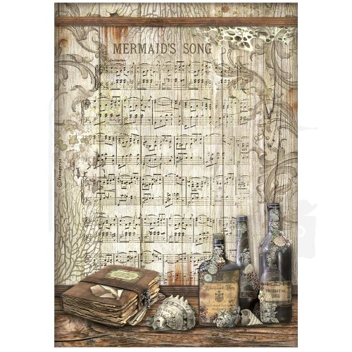 Papier ryżowy A4 Songs of the Sea Syreni śpiew DFSA4814 Stamperia