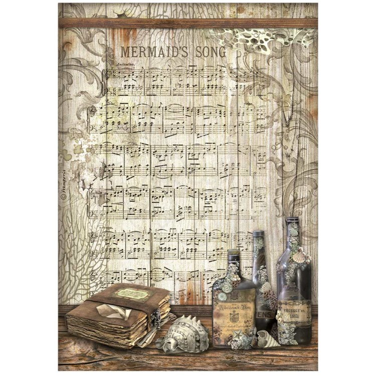 Papier ryżowy A4 Songs of the Sea Syreni śpiew DFSA4814 Stamperia