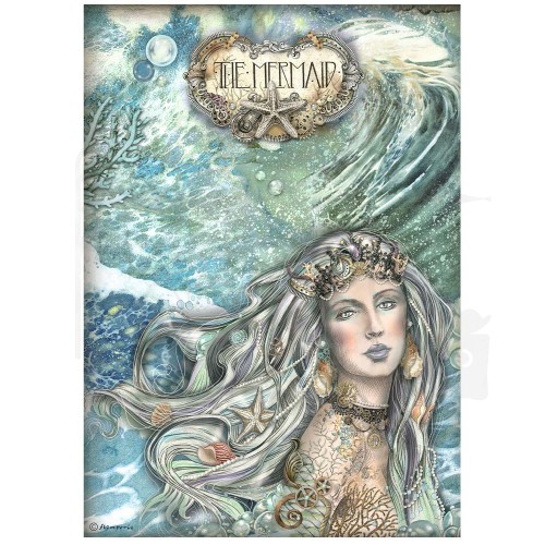 Papier ryżowy A4 Songs of the Sea Syrena - twarz DFSA4809 Stamperia