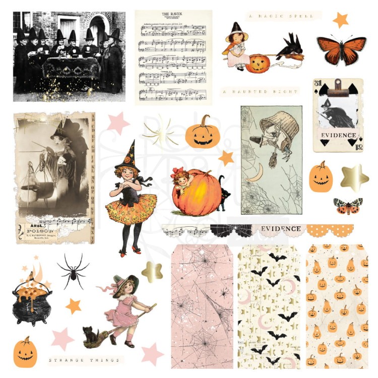 Ozdoby papierowe die-cuts Twilight by Frank Garcia - Bewitching 64szt 980931 Prima