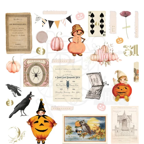 Ozdoby papierowe die-cuts Twilightby by Frank Garcia - Cardstock Ephemera 62szt 980924 Prima