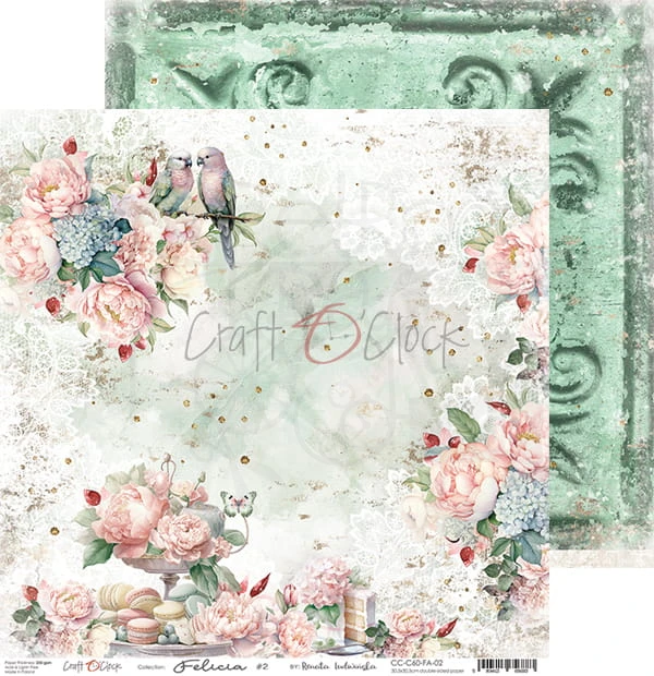 Zestaw papierów do scrapbookingu 30x30 Felicia CC-C60-FA-00 Craft O'Clock