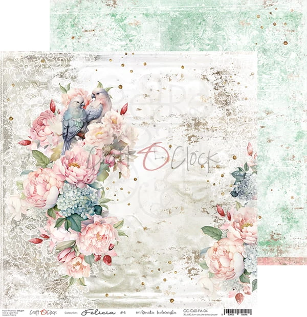 Zestaw papierów do scrapbookingu 30x30 Felicia CC-C60-FA-00 Craft O'Clock