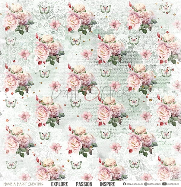 Zestaw papierów do scrapbookingu 30x30 Felicia CC-C60-FA-00 Craft O'Clock