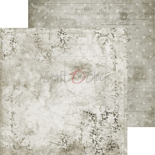 Papier do scrapbookingu 30x30 Basic 10 - Light Gray Mood 06 CC-BC10-06 Craft O'Clock