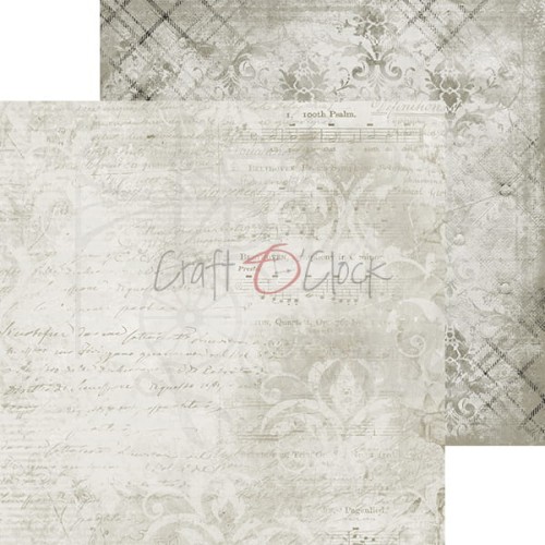 Papier do scrapbookingu 30x30 Basic 10 - Light Gray Mood 05 CC-BC10-05 Craft O'Clock