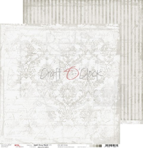 Papier do scrapbookingu 30x30 Basic 10 - Light Gray Mood 04 CC-BC10-04 Craft O'Clock