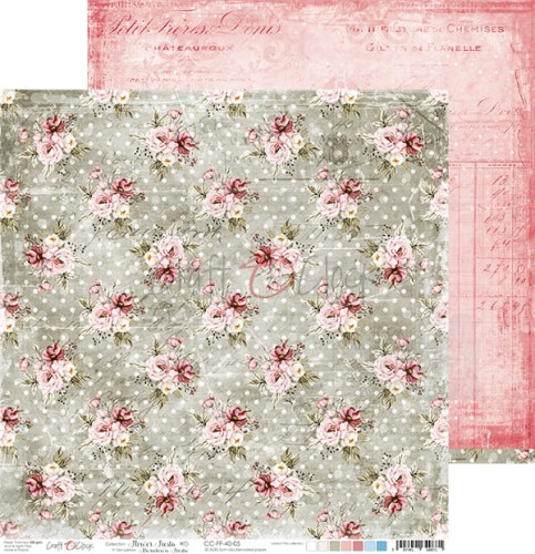 Papier do scrapbookingu 30x30 Flower Fiesta 05 CC-FF-40-05 Craft O'Clock