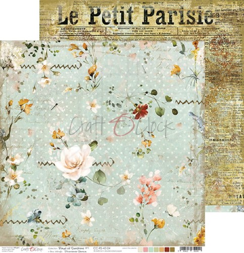 Papier do scrapbookingu 30x30 Rays of Sunshine 04 CC-RS-42-04 Craft O'Clock