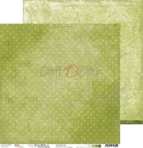 Papier do scrapbookingu 30x30 Basic 01 - Green Mood 03 CC-BC01-03 Craft O'Clock