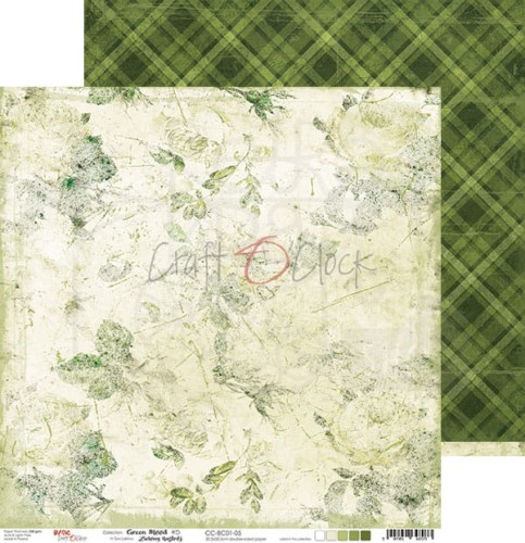Papier do scrapbookingu 30x30 Basic 01 - Green Mood 05 CC-BC01-05 Craft O'Clock