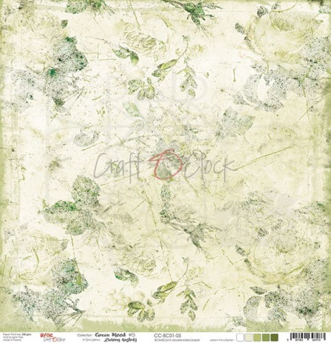 Papier do scrapbookingu 30x30 Basic 01 - Green Mood 05 CC-BC01-05 Craft O'Clock