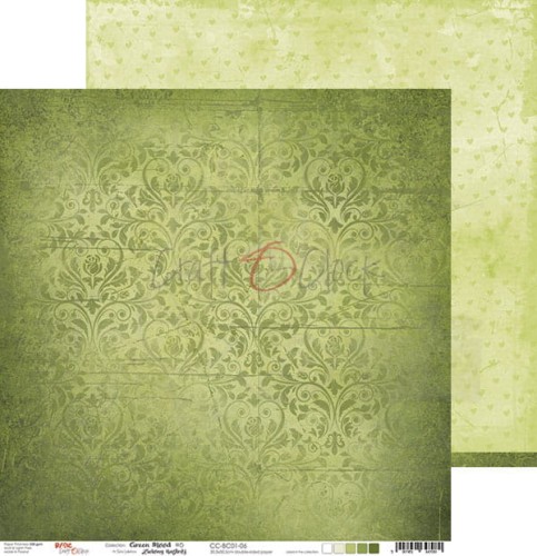 Papier do scrapbookingu 30x30 Basic 01 - Green Mood 06 CC-BC01-06 Craft O'Clock