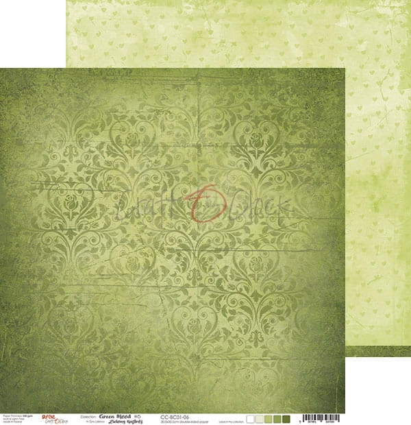 Papier do scrapbookingu 30x30 Basic 01 - Green Mood 06 CC-BC01-06 Craft O'Clock