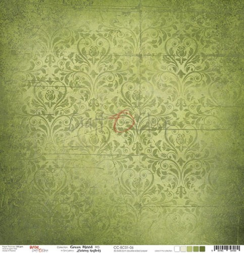 Papier do scrapbookingu 30x30 Basic 01 - Green Mood 06 CC-BC01-06 Craft O'Clock